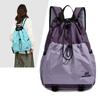 Colour Tone Double Spacious Adjustable Drawstring Oxford Backpack Breathable