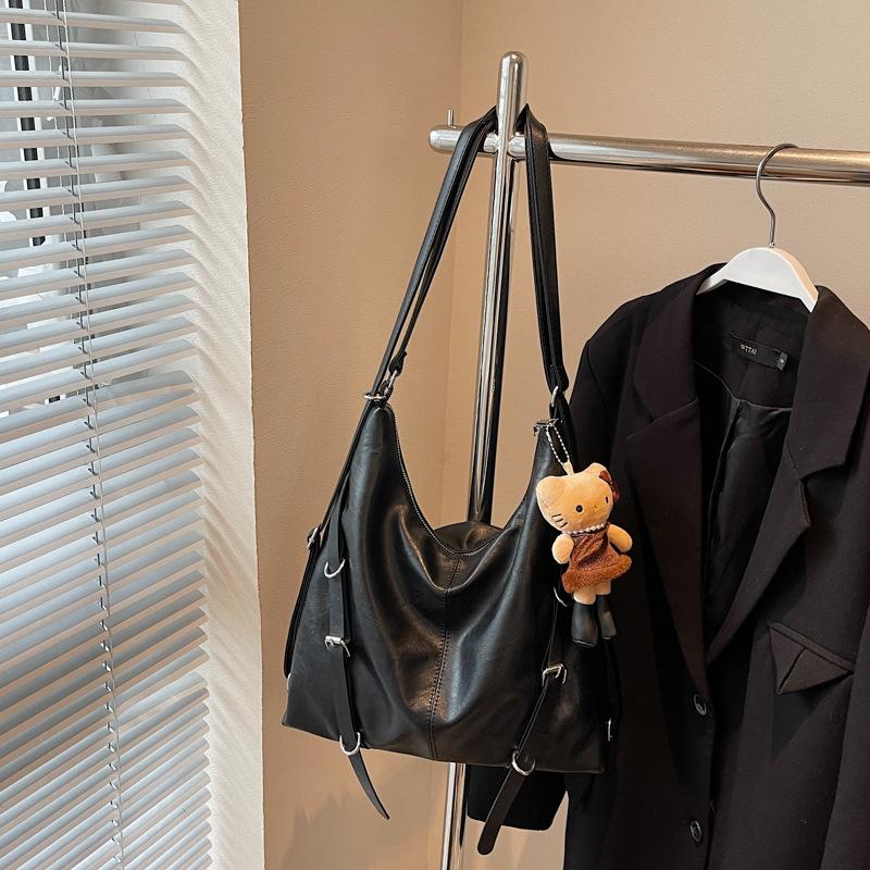 Large Capacity Bag Women's 2025 Autumn New Fashion Casual Tote Bag Retro Commuter Messenger Bag Backpack Bag