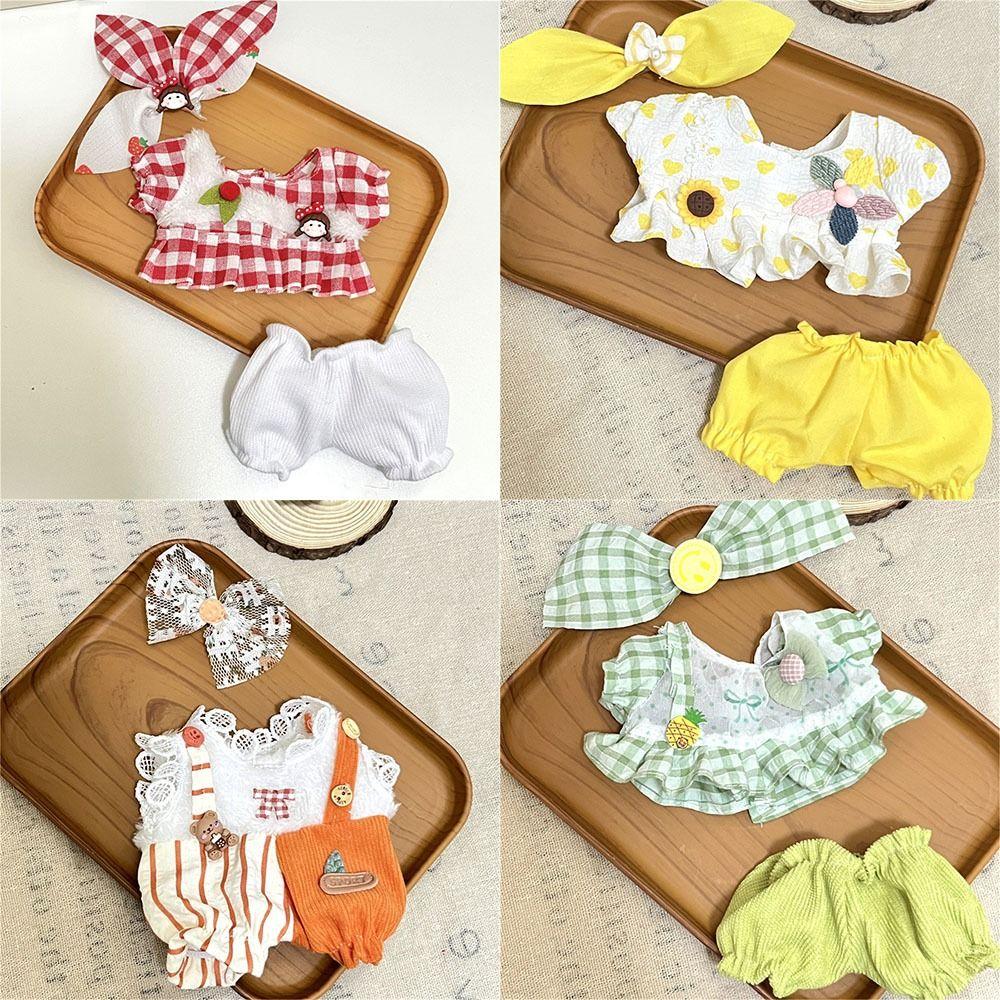 20cm New Cute Bunny Cotton Clothes Cos Gift Handmade Princess Dress Bow DIY Accessories