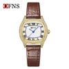 Retro Rhinestone Inlaid Roman Numerals Square Ladies Fashion Watch