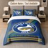 Custom Bedding Set Parramatta Eels Pattern, Print Name Text 1 Duvet Cover Plus 2 Pillowcases Home Textile