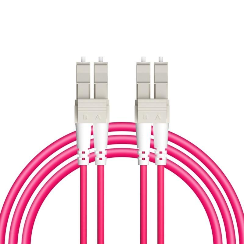 OM4 Double Cores Fiber Optical Patches Cable Cord Suitable for Reliable Networking Connection in Office Home Environment