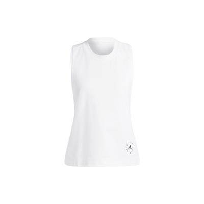 Stella McCartney Collaboration SS23 Solid Logo Crew Neck Activewear Tank Women Tops White IB6858