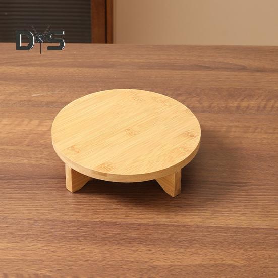 Bambu Bitki Standı Saksı Tutucu İç Mekan Masa Üstü Yuvarlak Tabure Saksı Tutucu Saksı Bitkileri için Teşhir Standı Cupcakeler Seramikler