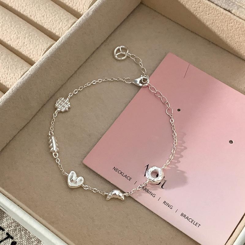 925 Sterling Silver Thai Silver Bracelet for Women Vintage Geometric Heart Love Lucky Punk Jewelry 2026 New