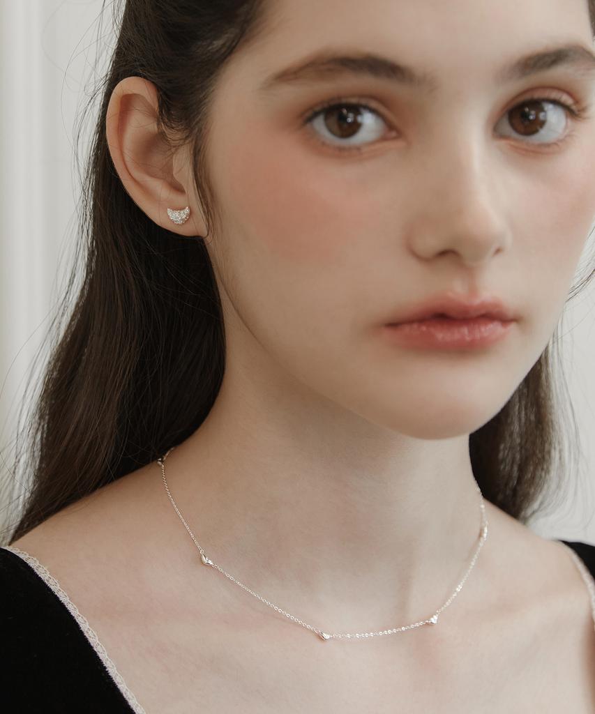 Tatiana (Silver 925) Petite Heart Link Necklace Nz2429