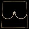 Bra Harness Crystal Chest Bracket Chain Rave Queen Crown Charm Rhinestone Necklace Women Jewelry