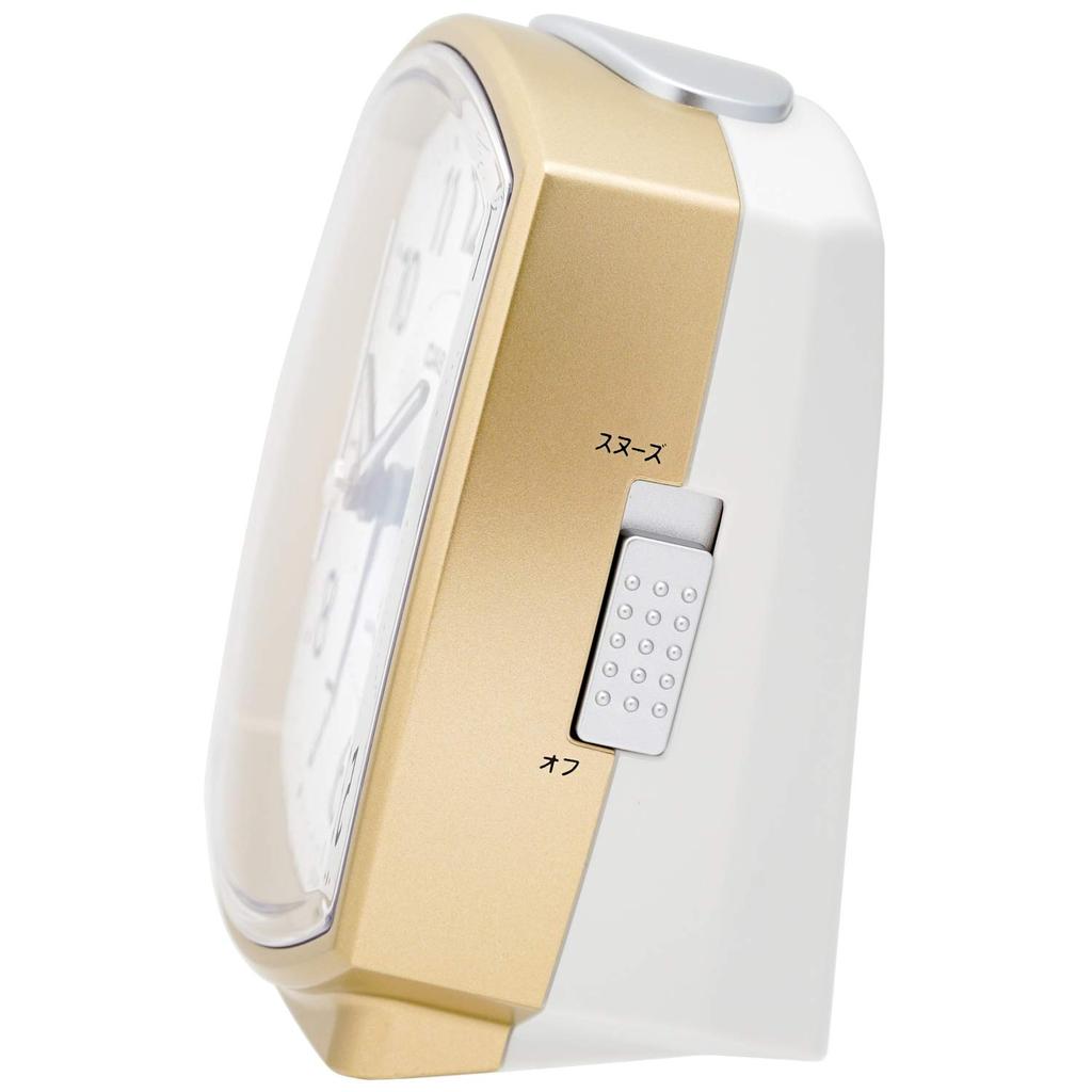CASIO Alarm Table Champagne Gold Clock, Radio-Controlled, Clock, Gold, Analog, Light, TQ-740J-9JF