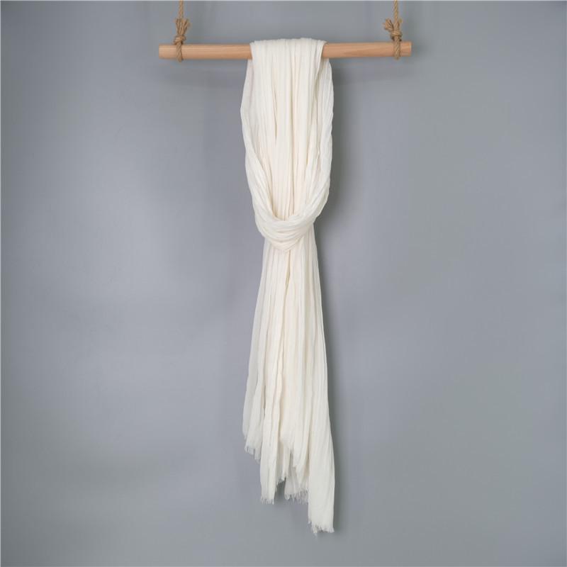 Extra Large Flowing Ethnic Dance Scarf - 120x260cm, Pure Cotton Silk Zen Gauze