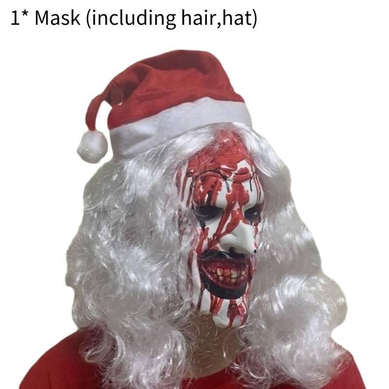 2024 Terrifier 3 Mask Disturbing Black And White Killer Clown Costume Latex Mask