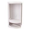 Scaffale Angolare da Bagno in PP a 2 Livelli Rotante a 360 Gradi per Piani del Bagno, Camera da Letto - Contenitore per Cosmetici Skincare