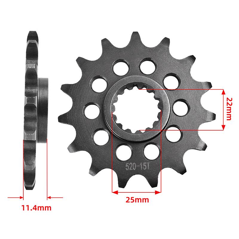 520 14T 15T 16T 17T Front Sprocket for KT/M 620 640 690 790 890 990 400 600 625 660 Du/ke LC4 For CF Moto 800 MT 701 Norden 901