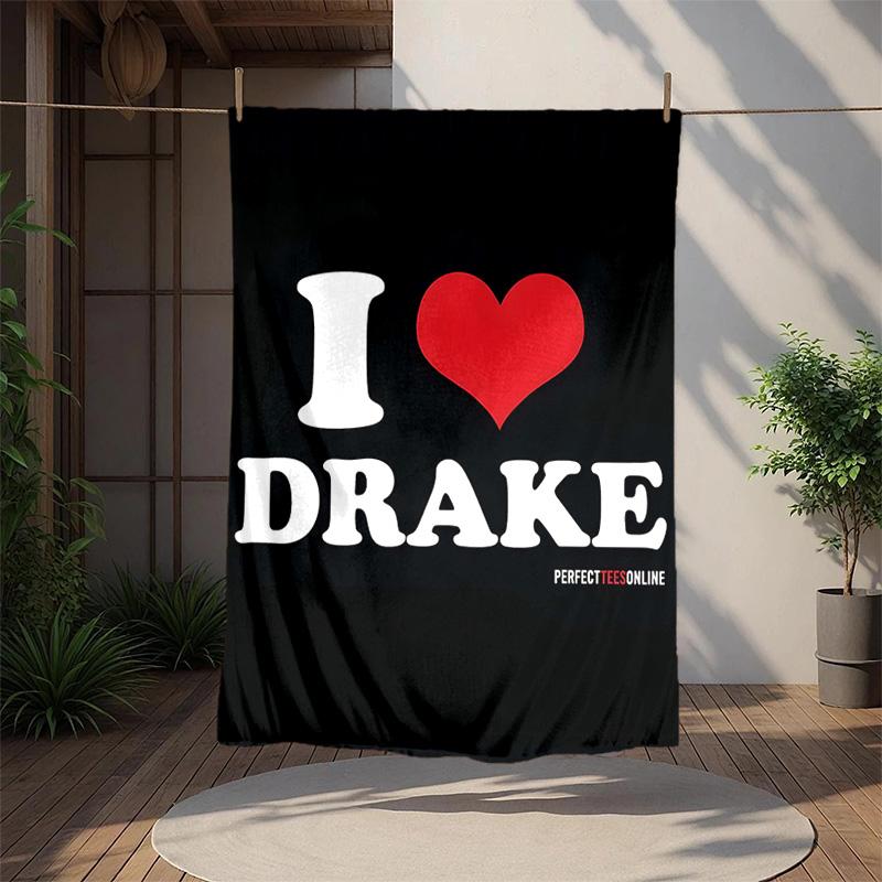 Drake Flannel Blanket Soft Warm All-Season Throw, Design for Camping, Car Travel, Hiking Sofa, Bed, Office Perfect Gift for Parties
