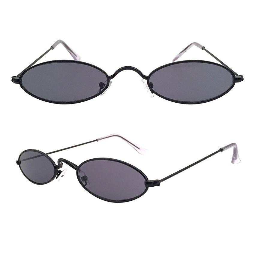 Small Sunglasses For Men Women Cute Sun Glasses Uv400 Narrow Oval Frame Black Yellow Pink Red Lens Sun Glasses