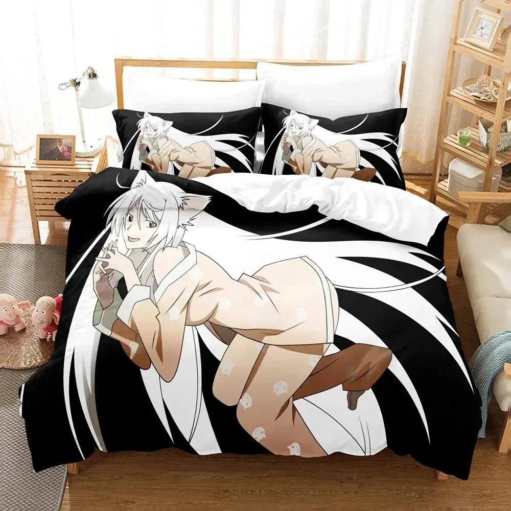 Comforter 3D Print Monogatari Series Araragi Koyomi Bedding Set Printed With Soft Queen King Size Bedclothes Home