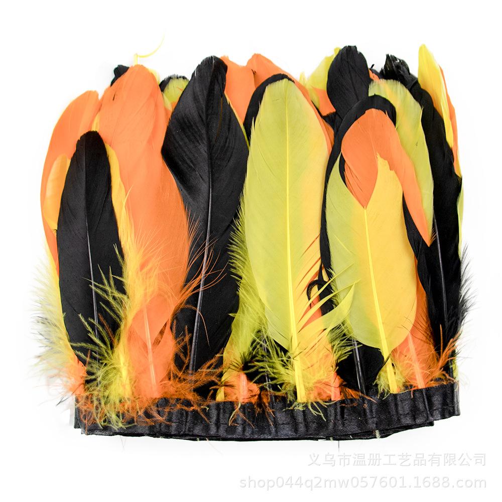 

15-20Cm Mixed Color Big Floating Cloth Edge Stage Dress Skirt Decoration Two Meters A Pack Of Goose Feather Lace