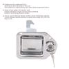 Tool Box Handle Latch With 2 Keys 304 Stainless Steel Silver Paddle Lock For Truck RV Trailer ATV UTV
