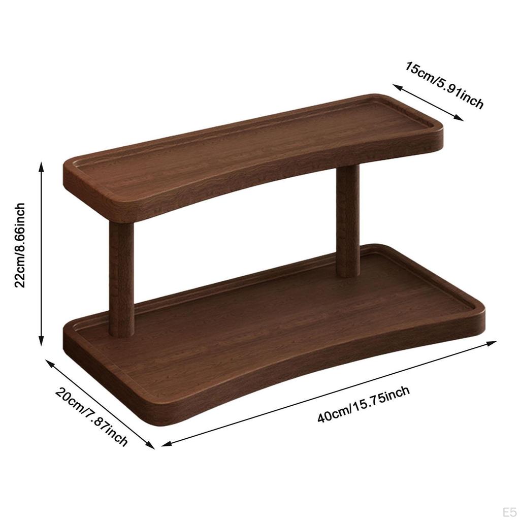 2-Layer Wooden Jewelry Display Rack for Home And Office