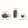 A84E-Portable Outdoor Travel Tea Set 1SET Zisha Style Including One Pot And Four Cups