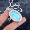 Larimar Gemstone Handmade 925 Sterling Silver Jewelry Pendant 2.09" M-2957