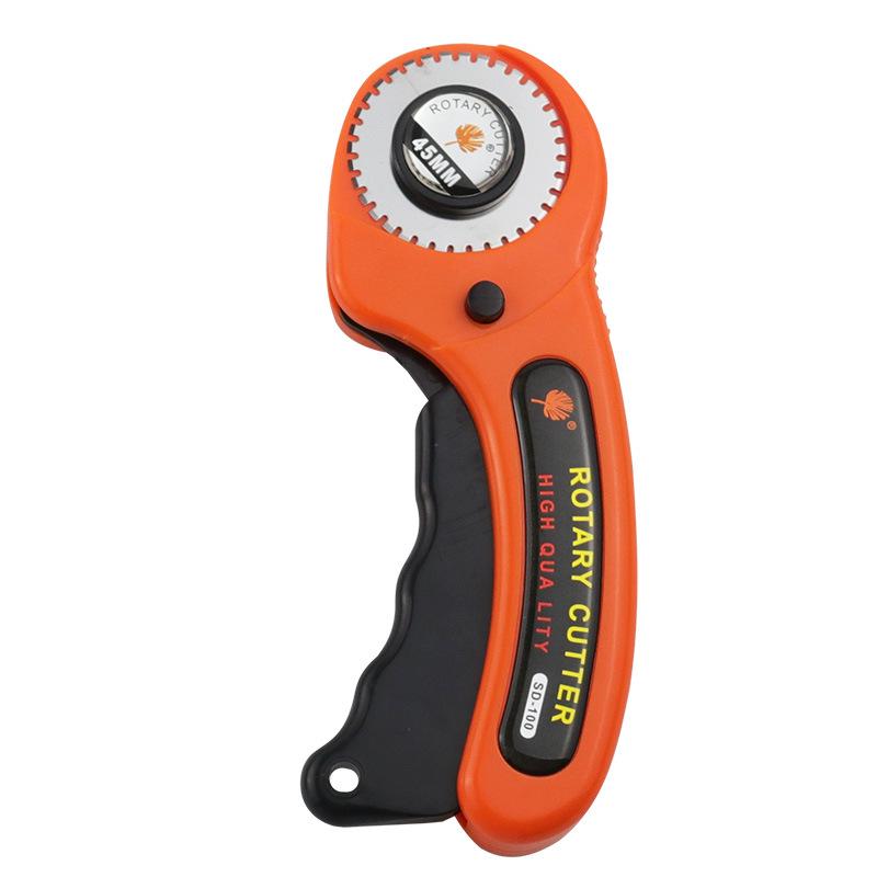 45mm Rotary Leather Cutter with Blades and Rubber Handle