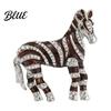 Rainbow Horse Pin Brooch Horse-Themed Zine Alloy with Inlaid Crystals
