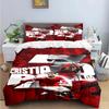 Set de așternuturi de modă cu imprimeu Fotbalist M-Messi R-Ronaldo Huse de pilotă Plapumă Pat Tineri Copii Fete Băieți Cadou de Lux