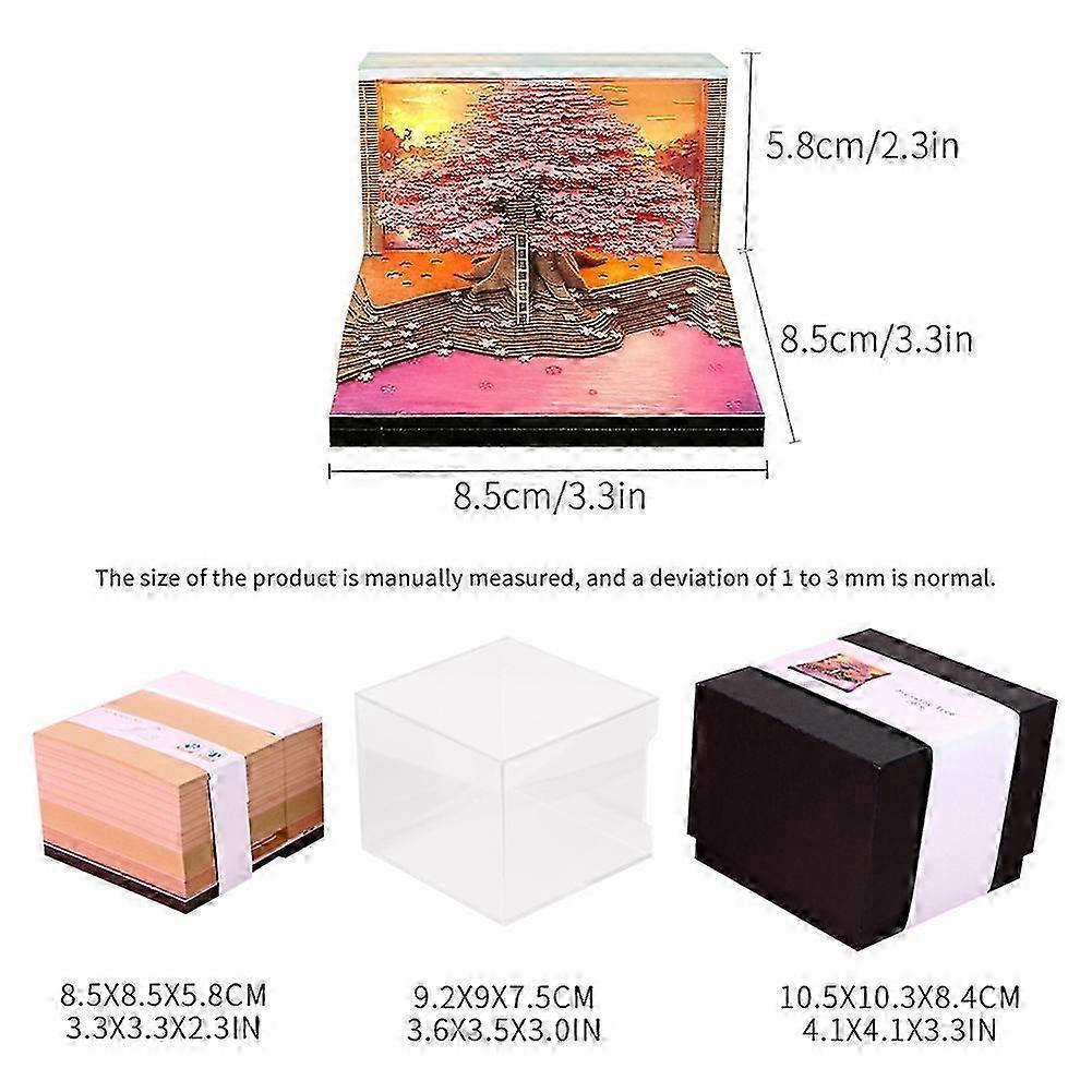 3D Calendar 2026 Cherry Tree Omoshiroi Block 3D Memo Pads Great Presents