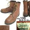 USA Irish Setter Work Boots 13D 30.5 Brown White Square Dog tag(USED)