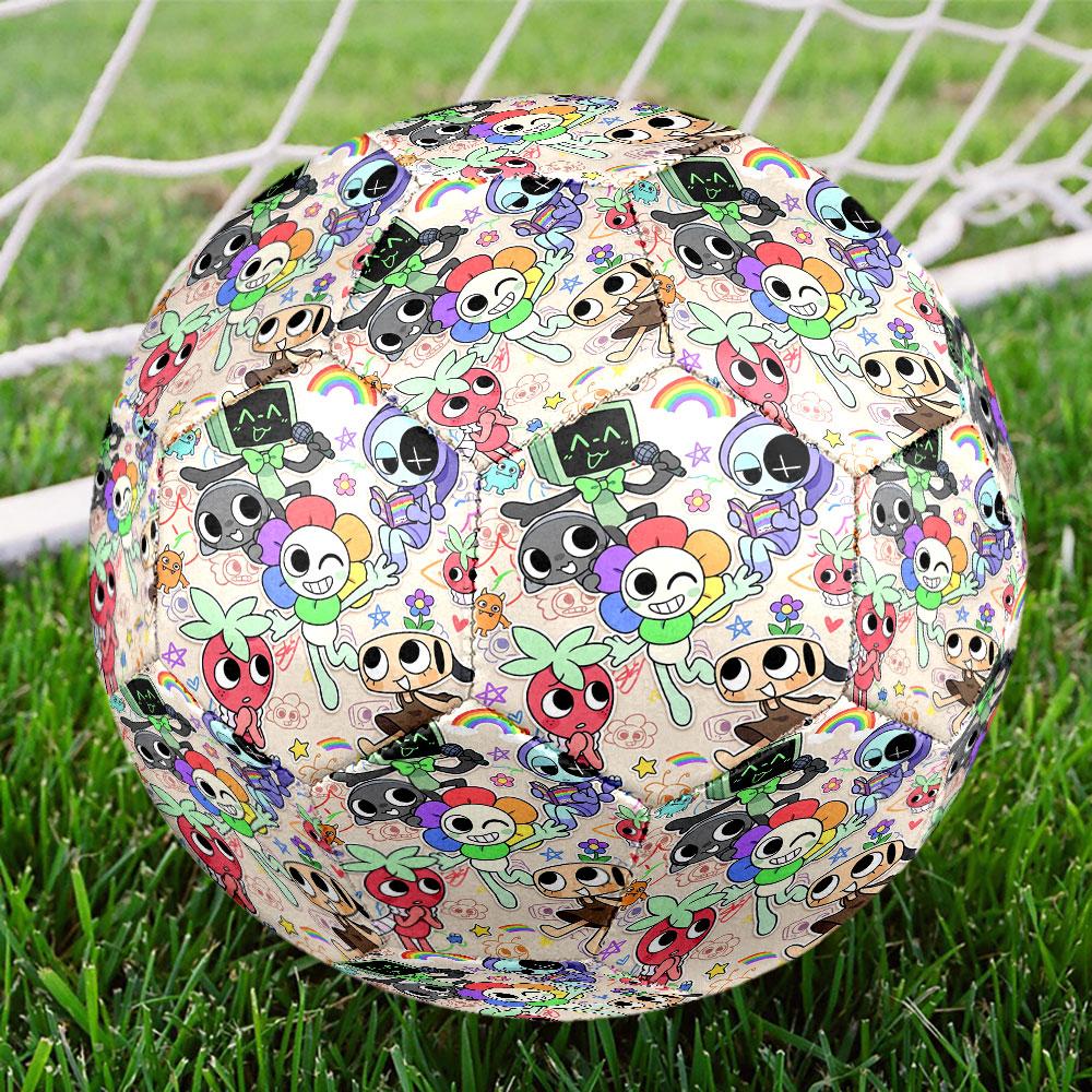 Dandy's World Print Size 5 Soccer Ball, Standard Match Football for Sports Game and Team Practice, Ideal Gift for Soccer Fans