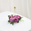 Wedding Candlestick Wreath Artificial Roses Candle Rings Table Decoration Xmas  Year Birthday Party Home Ornaments