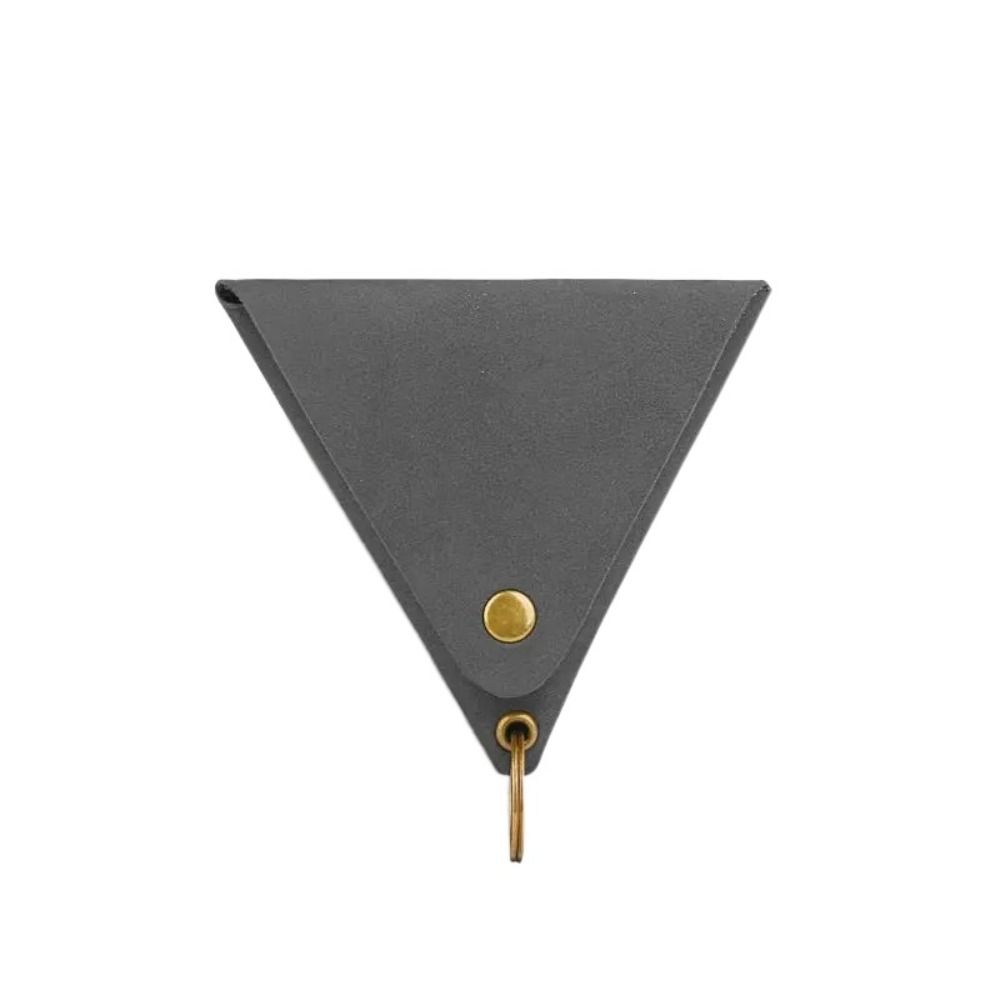 Solid Color Triangle Coin Purse Korean Style Card Storage Bag Simple Small Item Bag Women