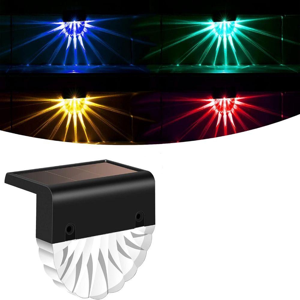 Waterproof Solar Deck Lights LED Light Terraces Railing Lamp Easy To Use Solar Step Lights  Yard