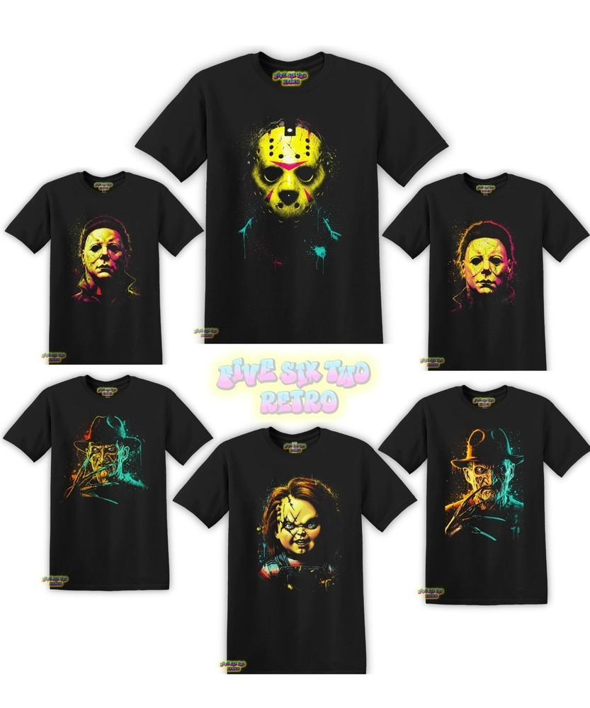 Jason Voorhees Freddy Krueger Michael Myers Chucky Horror Black TShirt S3XL Unisex T-Shirt S