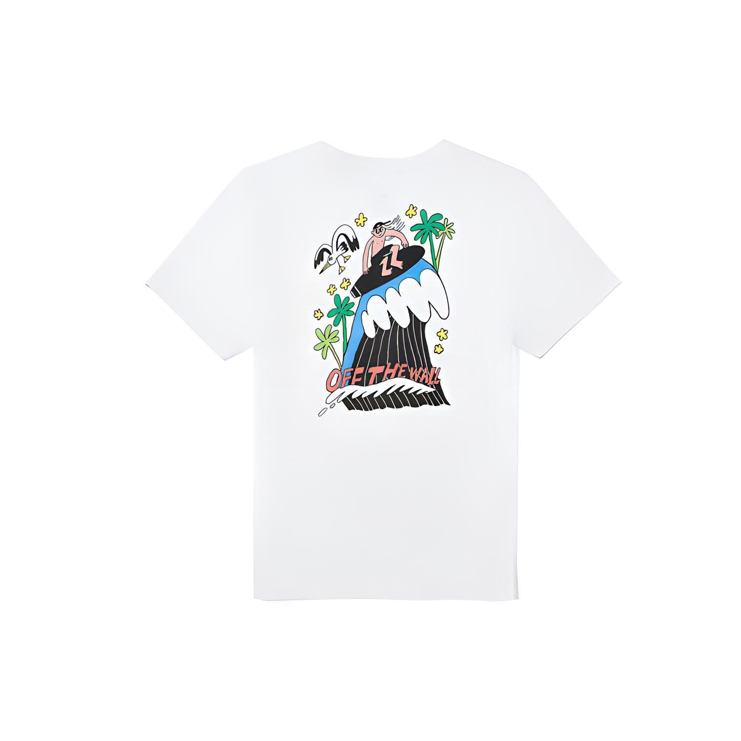 Men s Vans Asian Artist Crossover Series Printing Short Sleeve White VN0A4RAYWHT XL