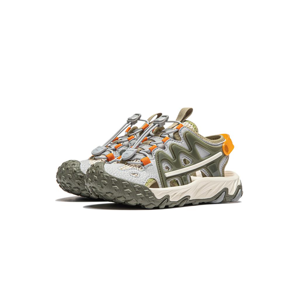 Li Ning Fashionable Non-Slip Shock Absorbing Durable Rebound Kids Sandals Kids Sandals Green YKKU006-7