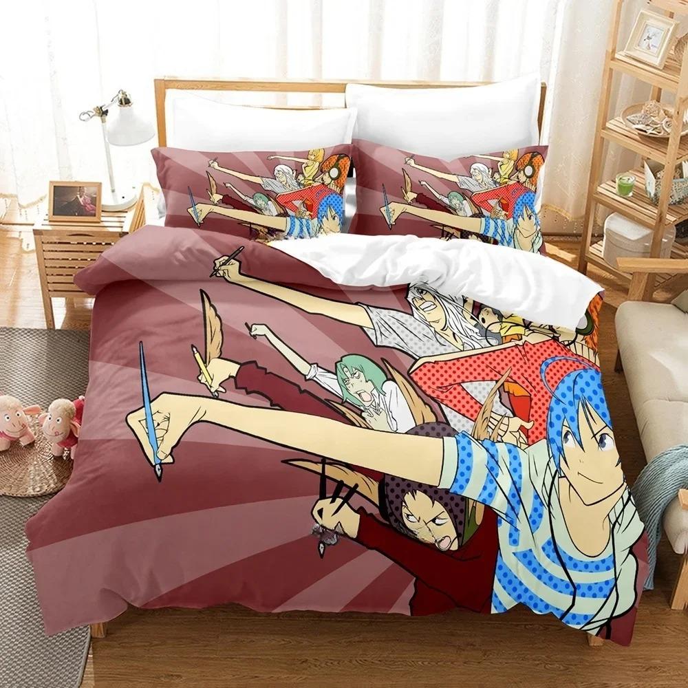3D Design Printing Anime Bed Sheet Collection Bakuman Bed Cover Collection Twin Size Size Twin Size Full Queen Dimension King Size Size Bed Collection