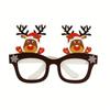 9pcs Christmas Santa Snowman Gingerbread Man Christmas Tree 3D Paper Glasses Party Photo Props