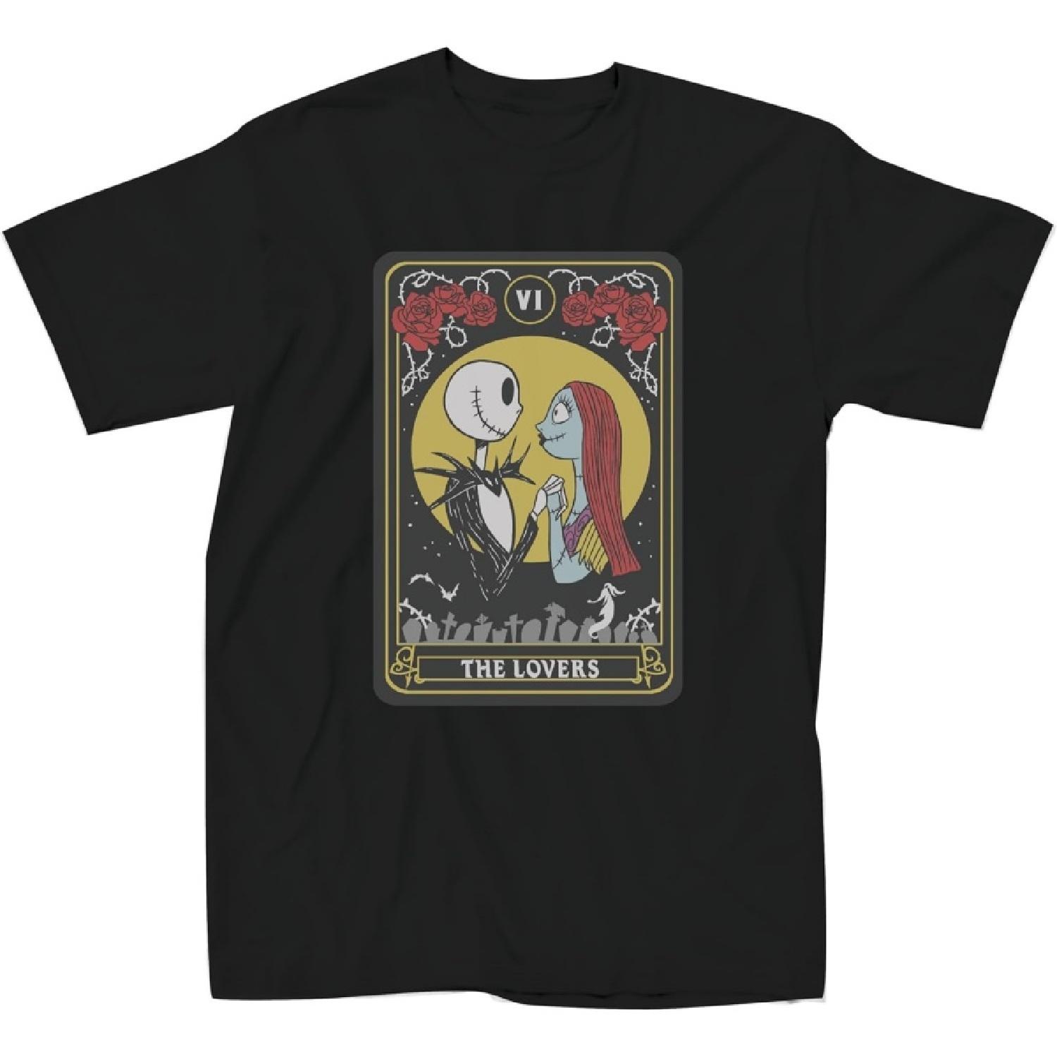 The Nightmare Before Christmas Jack Sally Lovers Tarot Card T-Shirt S