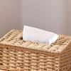 Wicker Tissue Box, Rectangular Decorative Tissue Holder, Increase Capacity Facial Tissue Holder, for Bathroom Living Room Car