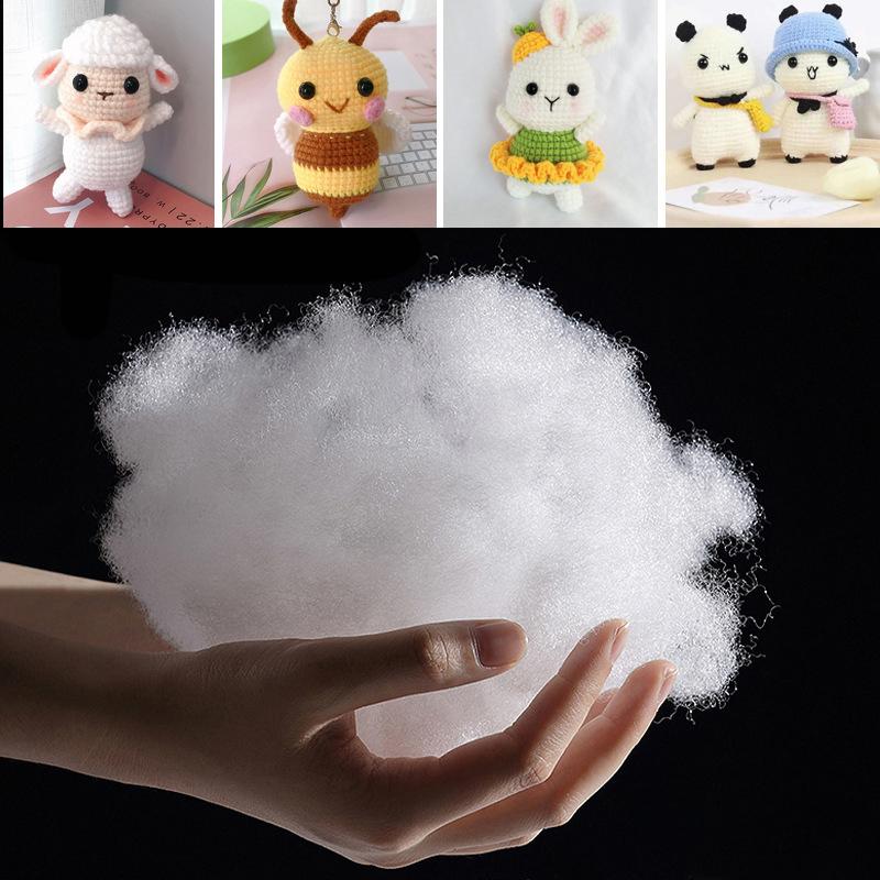 20-100g Stuffing Cotton DIY Clothing Doll Stuffed Toys Polyester Stuffing Material Handcraft Pillow Filling Elastic PP Cotton