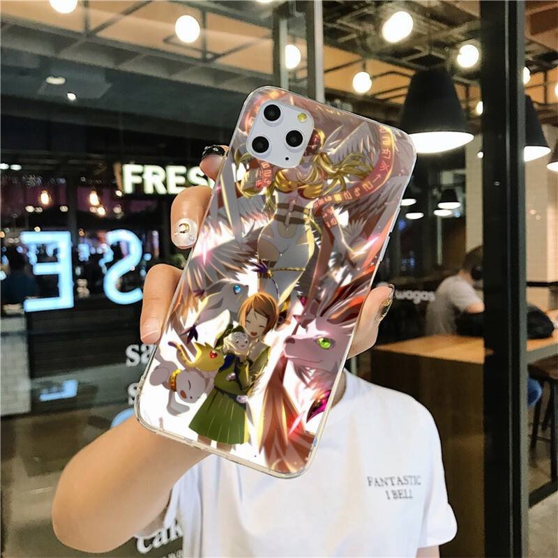 Etui na telefon Digimon Adventure anime dla iphone 12 pro max mini 11 pro XS MAX 8 7 6 6S Plus X 5S SE 2020 XR