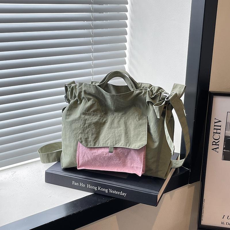 Niche Contrasting Nylon Cloth Casual Tote Bag Women's New Large-capacity Shoulder Bag Versatile Messenger Bag