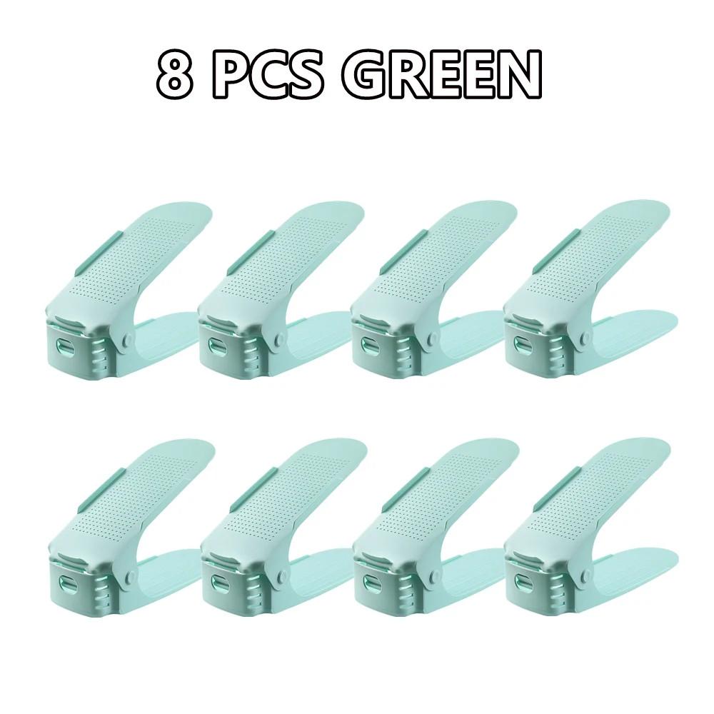 6/8/12/14Pcs Adjustable Shoe Organizer Shoe Support Rack,Space Saving Shoe-Shelf for Closet,Shoe Organizer Shoe Rack for Cabinet