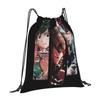 Custom My Hero Academias Drawstring Bags Lightweight Izuku Midoriya Katsuki Bakugo Shoto Todoroki Sports Gym Storage Backpack