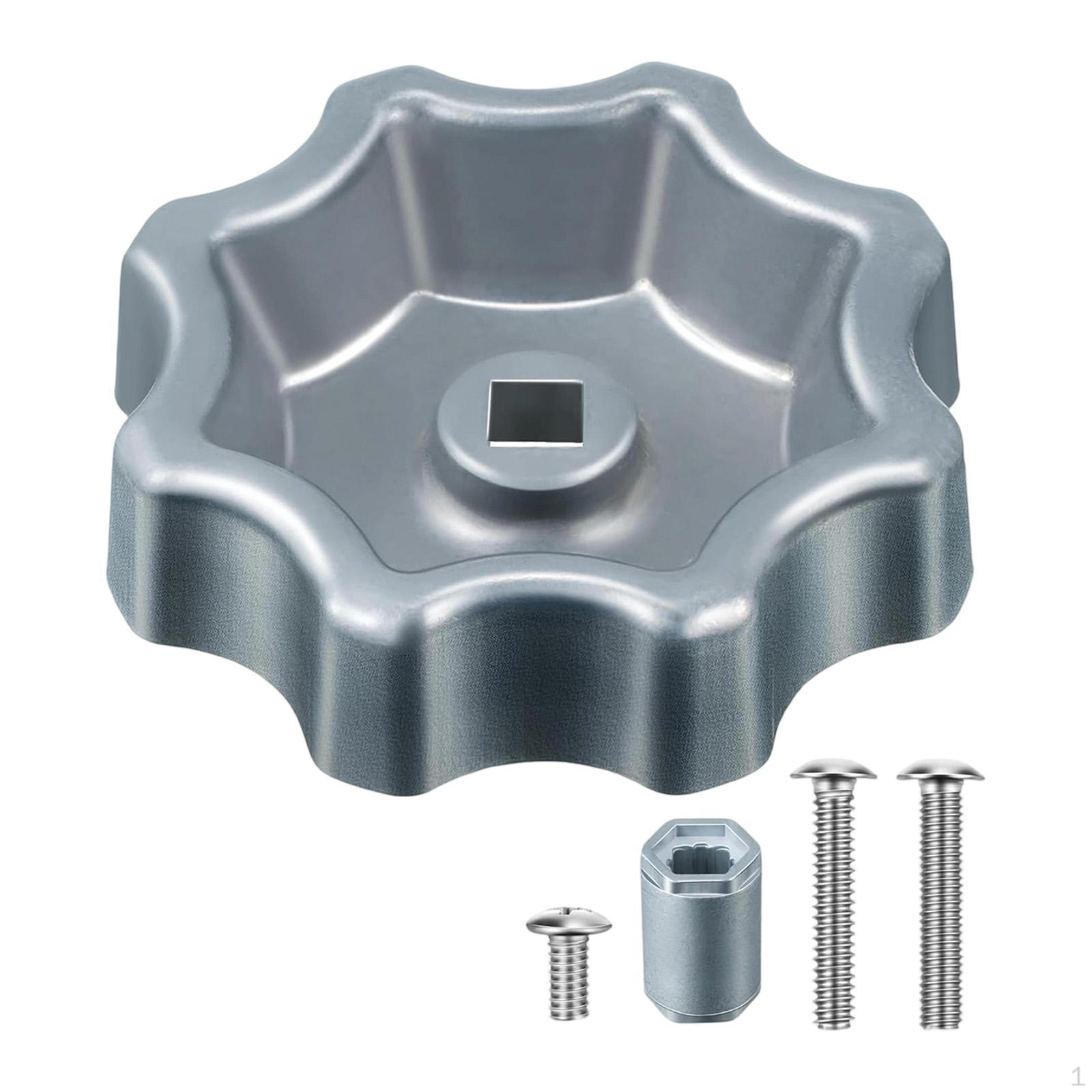 Faucet Handle Water Spigot Outdoor Alloy with Mount Hardware Round Wheel Knob for Tap Outside