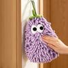 Cartoon Hand Towel for Bathroom Thicken Eggplant Pear Shaped Towel Super Absorbent Quick