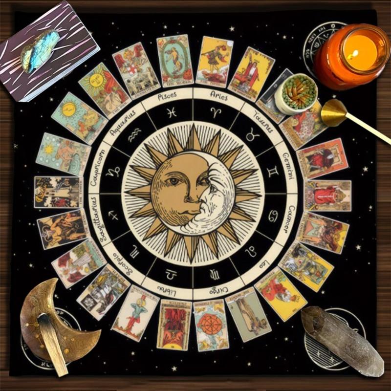Board Game Pad Astrological Oracles Table Cover Card Mat Divinations Tablecloth