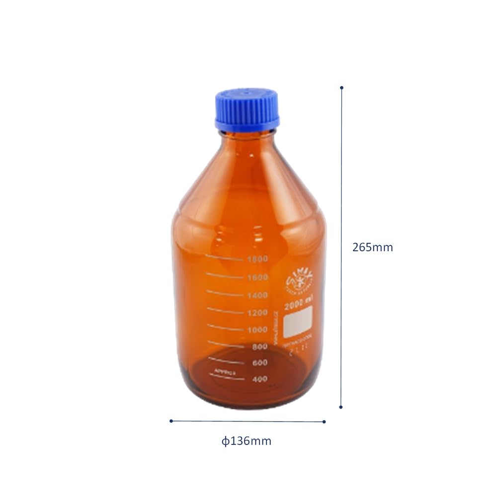 Simax Screw-Cap Medium Bottle (Light-Proof), 2000mL /3-6006-05