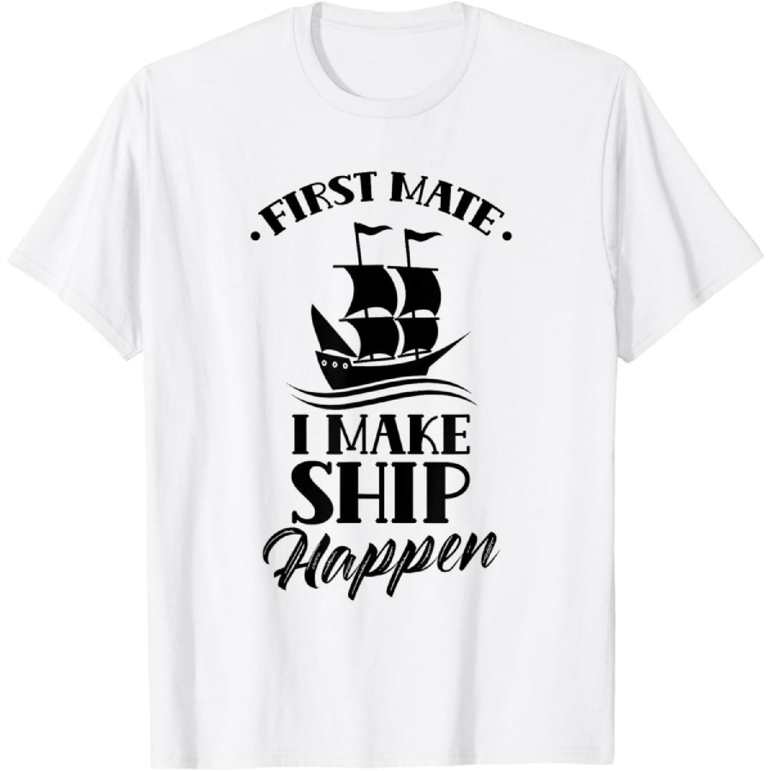 Первый помощник Я делаю корабль случаться Лодка Море Яхта Футболка(1) XXXXXL белый